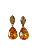 Brinco Taciana classico de gota topaz banhado no vintage