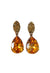 Brinco Taciana classico de gota topaz banhado no vintage