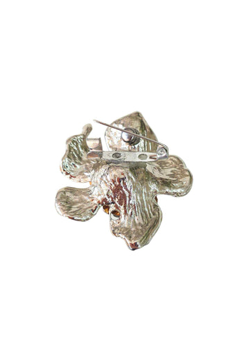 Broche Fiona: Floral Romântico com Pérola no Prata | Perfeito para Presentear