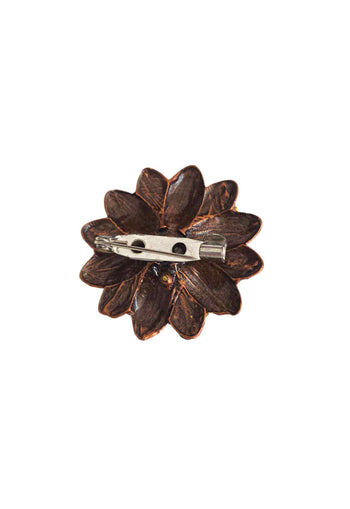 Broche Odete: Floral Clássico com Strass no Vintage | Peça Exclusiva