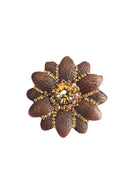 Broche Odete: Floral Clássico com Strass no Vintage | Peça Exclusiva