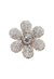 Broche Liz: Floral com Strass Cristal no Prata | Sahara Acessórios
