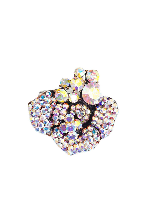 Broche Ivete: Floral com pedras Furta Cor no Vintage | Peça Exclusiva