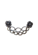 Maxi Broche Primor: Com Elos e Flores Hematite no Grafite | Peça Exclusiva