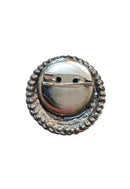Broche Jandira: Redondo Elegante com Strass Cristal Cinza e Hematite no Grafite | Estilo Atemporal