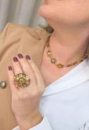 Colar Choker Luana: Moda Festa com Pedras Luxo no Dourado | Brilho na Medida