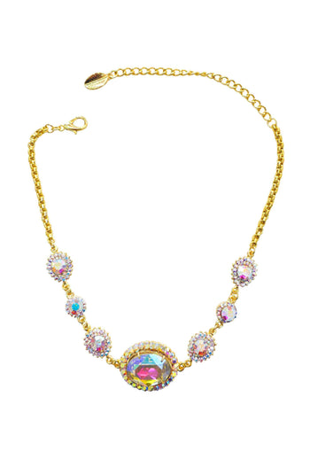 Colar Choker Zilá: Moderno com Pedras Boreal no Dourado | Lançamento Exclusivo