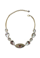 Colar Choker Arlete Ouro Velho: Moderno com Pedras Black Diamond