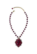 Colar Camarote vermelho banhado no ouro velho