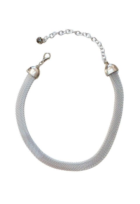 Colar Contemporânea: Moderno de Corrente de Malha no Prata | Curadoria Sahara