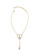 Colar Pérolas da Fé: Religioso com Nossa Senhora e Pérolas no Dourado | Sahara Acessórios