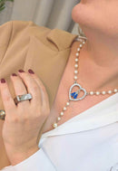 Colar Pérolas da Fé: Religioso com Nossa Senhora e Pérolas no Prata | Sahara Acessórios