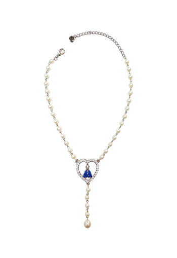 Colar Pérolas da Fé: Religioso com Nossa Senhora e Pérolas no Prata | Sahara Acessórios