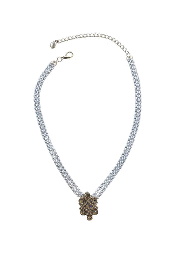 Colar Marli Silver: Clássico com Pingente Black Diamond e Venezianas no Prata | Escolha das Saharetes