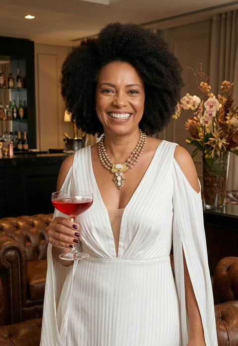 Colar Ofélia: Romântico com Pérolas Rosê e Pedras no Dourado | Peça Exclusiva