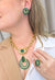 Maxi Colar Rubra: Pingente de Pedras Verde Esmeralda no Dourado | Look de Festa Design By Sahara