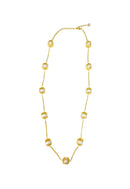 Colar Sulamita Gold de perolas com detalhes e venezianas douradas