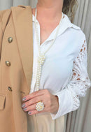 Colar Analu: Clássico de Pérolas Estilo Longo | Acessório Atemporal