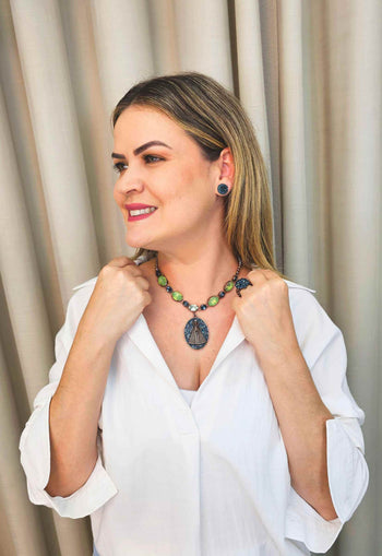 Colar Glória com pingente de nossa senhora aparecida
