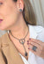 Colar Pérolas da Fé: Religioso com Nossa Senhora Aparecida, Bolinhas Prata e Strass Hematite | Seleção Especial da Dai