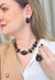 Colar Choker Vanusa: Estiloso com Pedras Pretas no Vintage | Toque de Sofisticação
