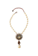 Colar Milena: De Pérolas com Pingente Black Diamond Banhado no Vintage | Look Elegante