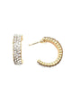 Brinco de argola Alicia com strass cristal