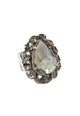 Anel Kalani Gota com pedras Black Diamond banhado no prata