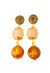 Brinco Fiorin com mix de resinas e detalhes em dourado