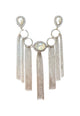 Maxi Broche Kaliope: Boho com Pérolas, Strass Cristal e Franjas Banhado no Prata | Destaque no seu Look