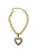 Colar Isla gold de coração boreal banhado no dourado