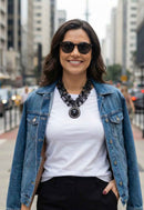 Maxi Colar Momentos Black: Elegância e Versatilidade em Pedrarias | Luxo e Exclusividade