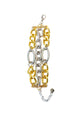 Pulseira Sarabi de elos prata e dourado