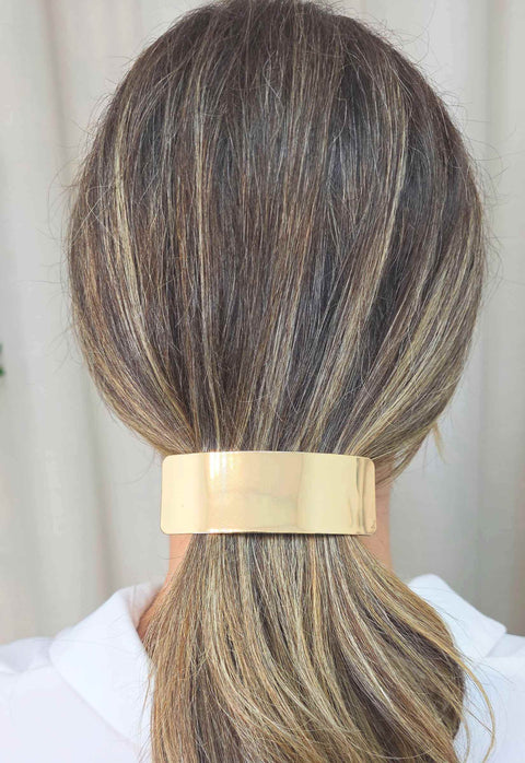 Presilha Atamira: Retangular de Metal no Dourado | Sahara Acessórios