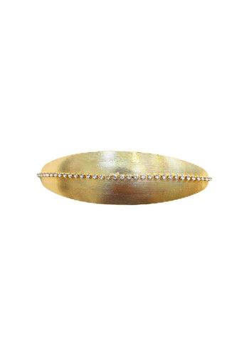 Presilha Celina: Metal com Fio de Strass no Dourado | Sahara Acessórios