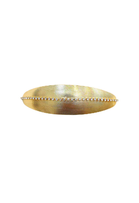 Presilha Celina: Metal com Fio de Strass no Dourado | Sahara Acessórios