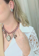Maxi Colar Viviane: Com Pingentes e Pedras Black Diamond no Vintage | Look de Festa