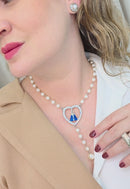 Colar Pérolas da Fé: Religioso com Nossa Senhora e Pérolas no Prata | Sahara Acessórios