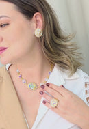 Colar Choker Zilá: Moderno com Pedras Boreal no Dourado | Lançamento Exclusivo