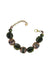 Pulseira Carvalho de pedras verdes banhada no vintage