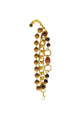 Pulseira Acervo: Mix de Elos com Bolas e Pedras em Tons Marrom no Dourado | Peça Exclusiva