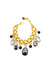 Pulseira Noemia de pedras hematite banhada no dourado