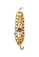 Pulseira Lumier Gold com Pedras e Elos Dourados