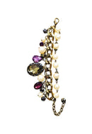 Pulseira Brenda ouro velho com pedras coloridas e perolas