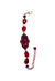 Pulseira Babi de pedras vermelhas banhado no vintage moda festa